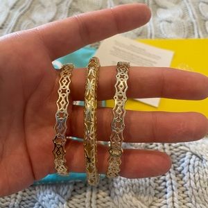 Kendra Scott Gold Filigree Bracelets - set of 3
